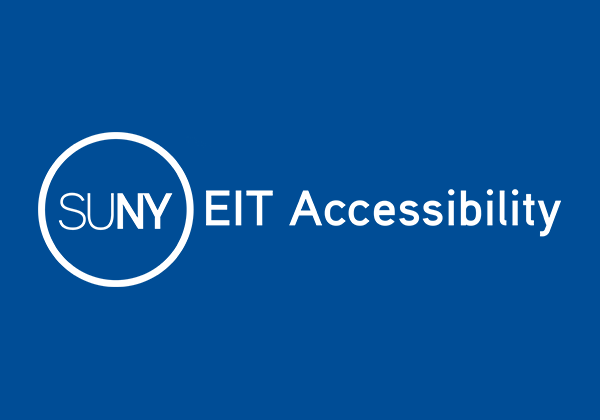 SUNY circle logo with "EIT Accessibility" text to the right of the logo